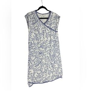 Garnet Hill Asian Wrap Organic Cotton Nightgown small